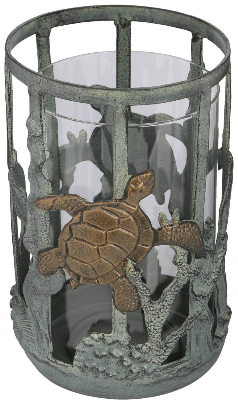 Outdoor Living | Metal Turtle Lantern Decor Outdoor Living GREY/BRONZE