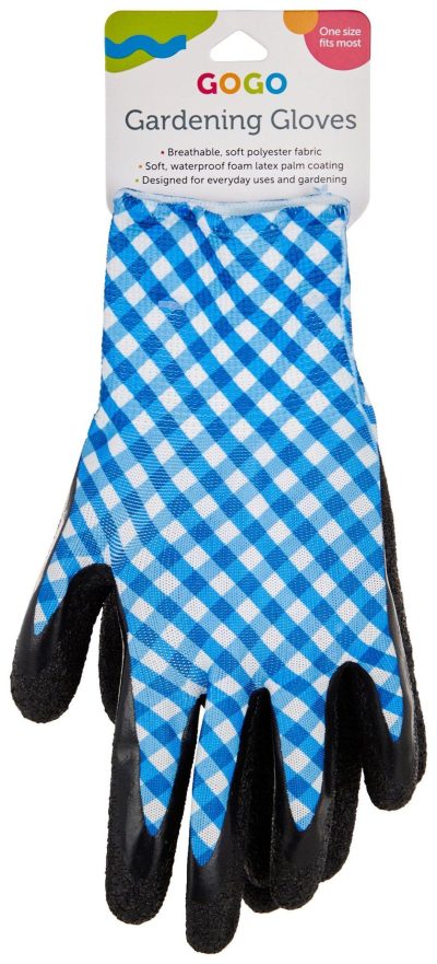 Outdoor Living | Plaid Print Gardening Gloves Outdoor Living BLUE MULTI