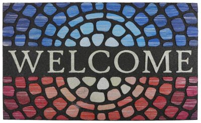 Outdoor Living | Rainbow Welcome Rubber Doormat Home Décor Home Décor