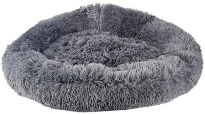 Pet | 28In Round Shag Dog Bed Pet GRAY