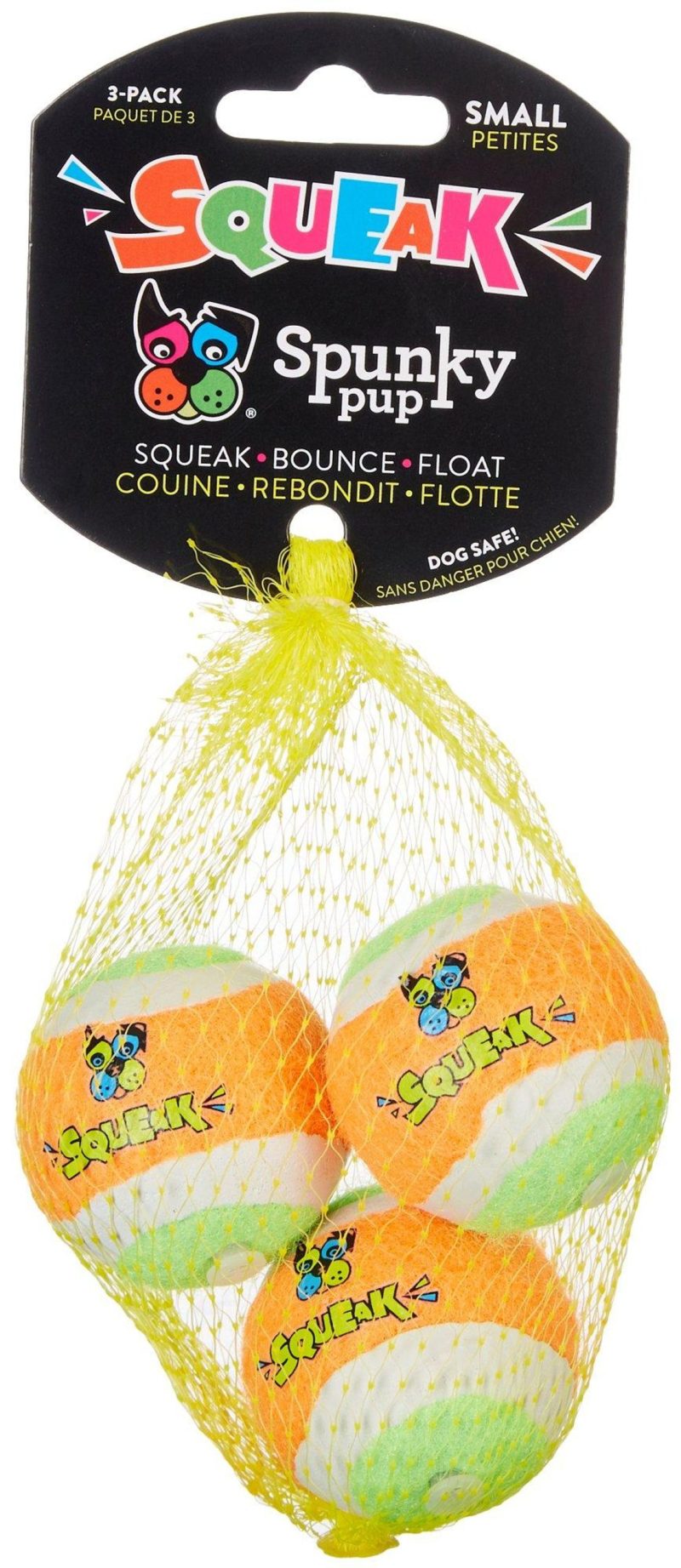 Pet | 3-Pc. Small Squeak Tennis Ball Set Pet GREEN/ORANGE/WHITE