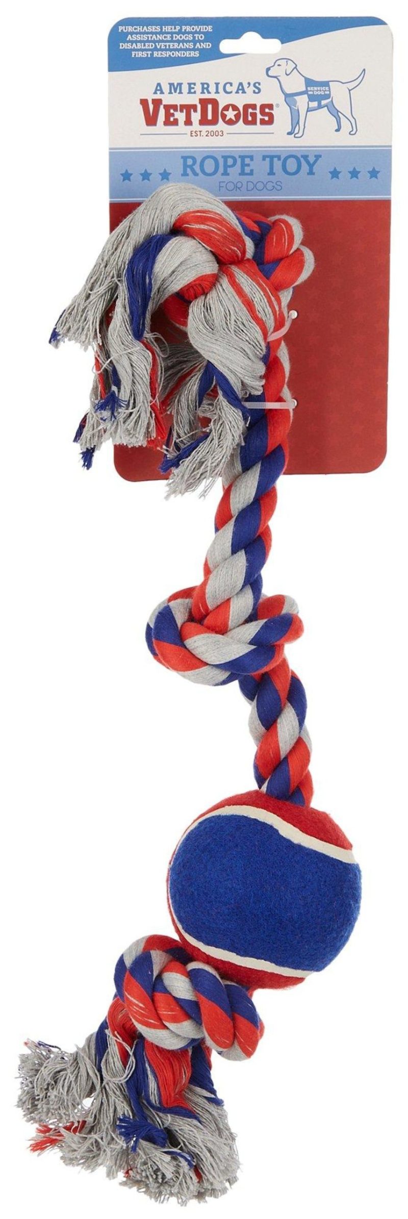 Pet | Americas Vet Dogs Knotted Tennis Ball Rope Dog Toy Pet Pet