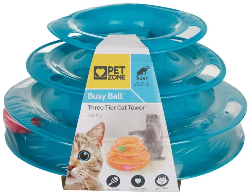 Pet | Busy Ball 3 Tier Cat Tower Cat Toy Pet BLUE