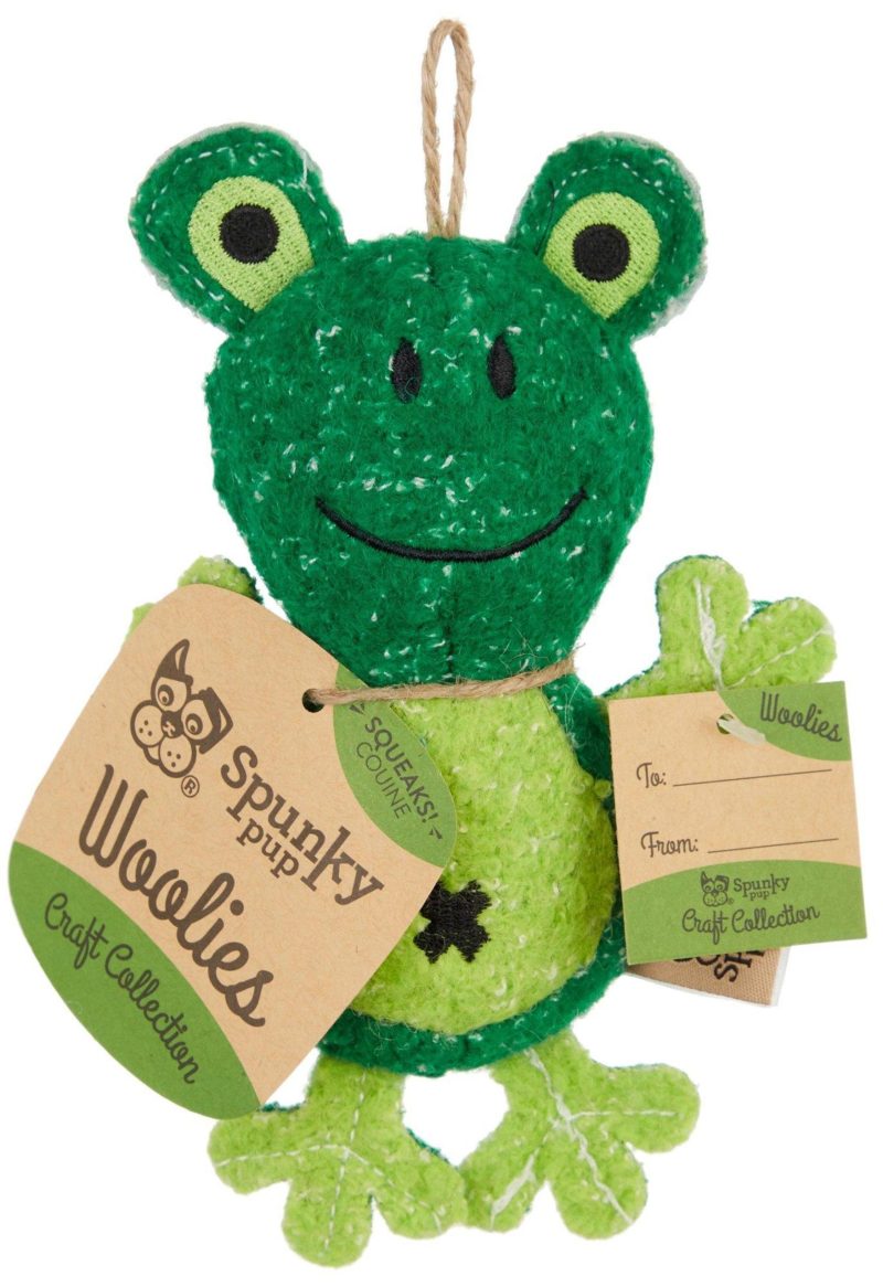 Pet | Mini Woolie Frog Dog Toy Pet GREEN