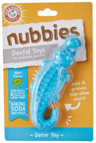 Pet | Nubbies Alligator Dental Dog Toy Pet BLUE