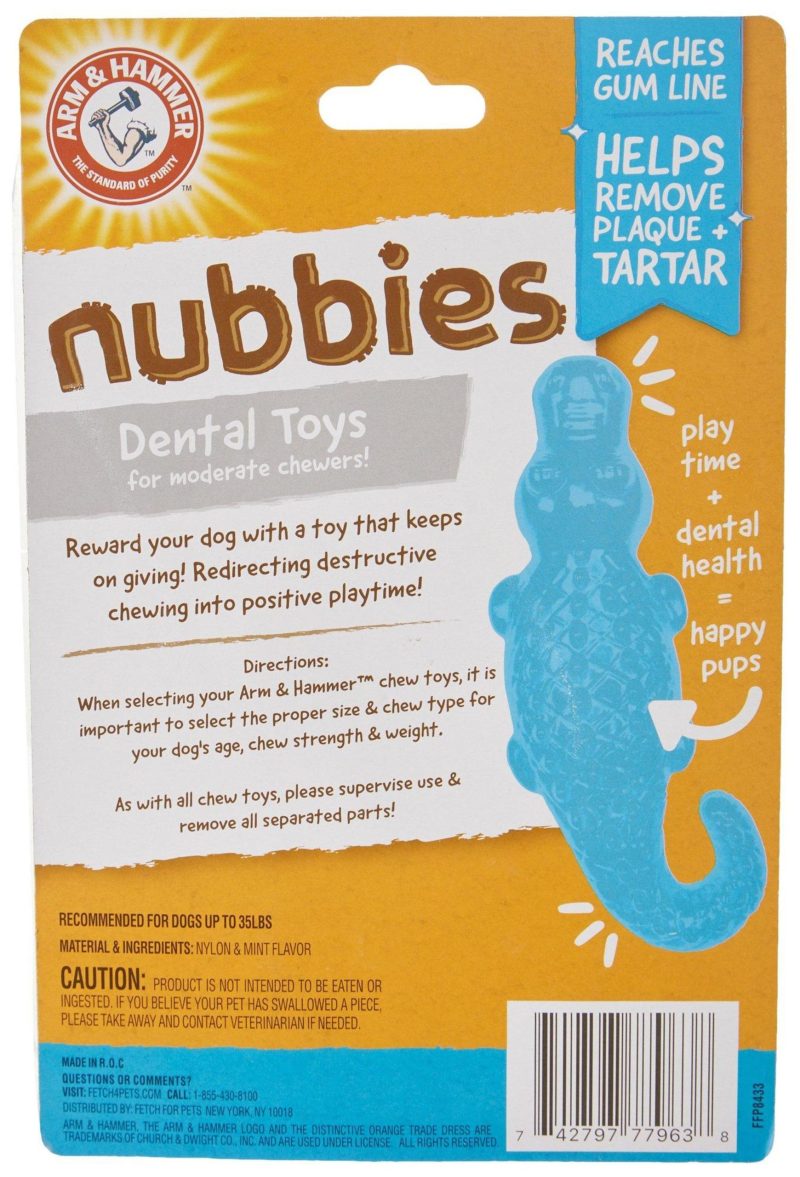 Pet | Nubbies Alligator Dental Dog Toy Pet BLUE