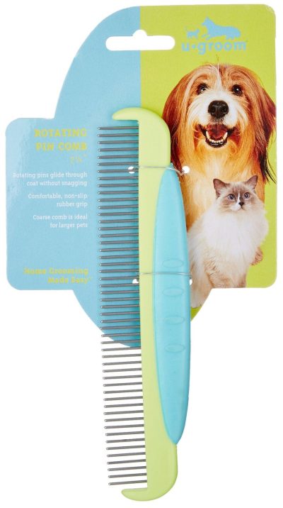 Pet | Rotating Pin Pet Comb 7.25 In. Pet GREEN MULTI