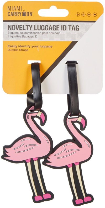 Luggage | 2-Pc. Flamingo Luggage Tag Set Luggage Luggage