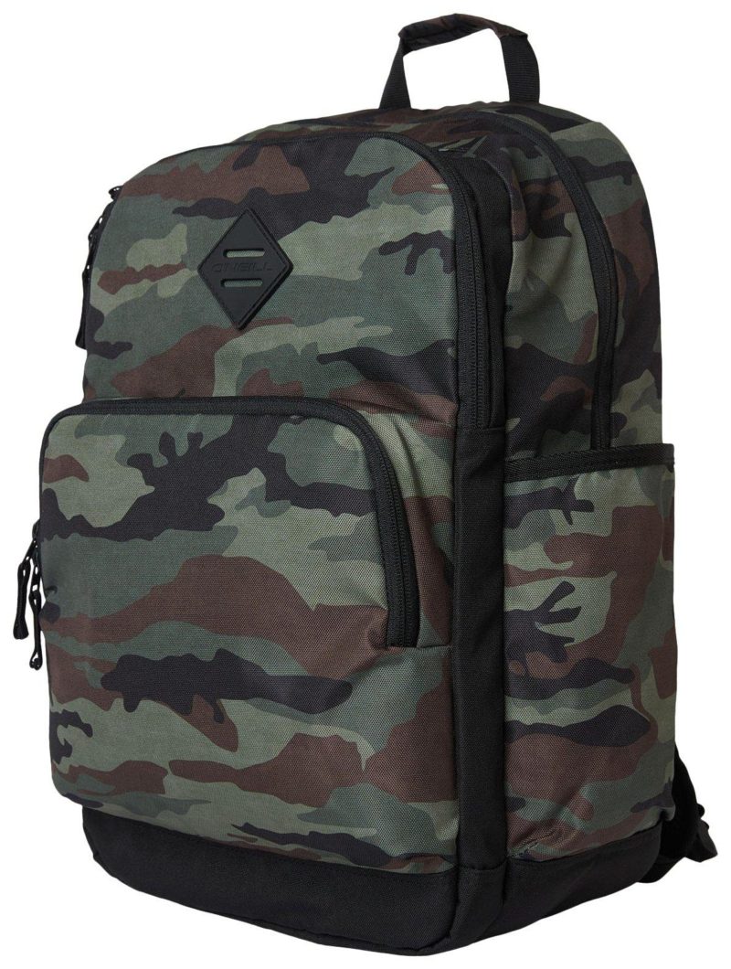 Luggage | O"Neill Camouflage Poly Canvas School Bag Backpack Luggage GREEN MULTI