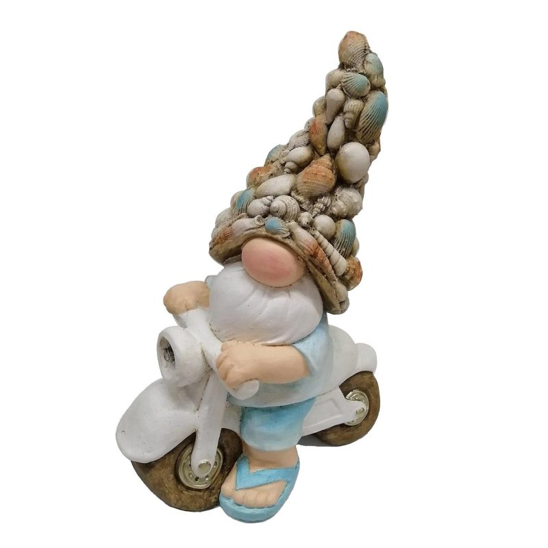 Outdoor Living | 16 In. Mgo Gnome On Scooter Outdoor Decor Home Décor Home Décor