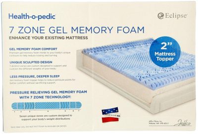 Bedding | 2 Inch 7-Zone Gel Memory Foam Mattress Topper Bedding Bedding