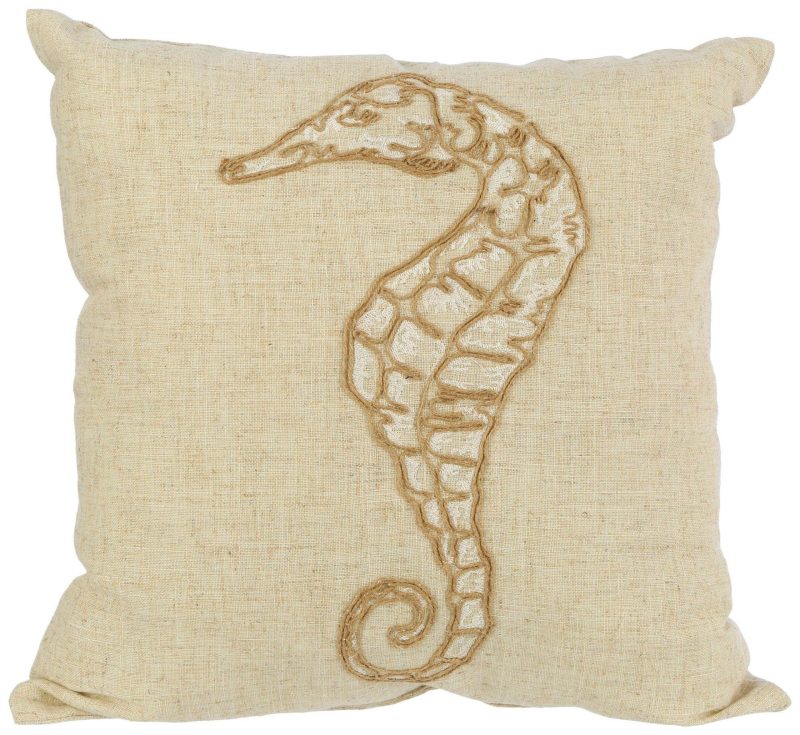 Home Décor | 18 X 18 Seahorse Decorative Pillow Bedding Bedding