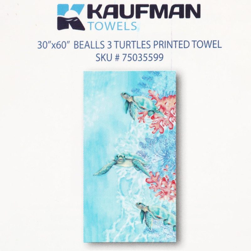 Beach & Pool | 30X60 Coastal Sea Turtle Print Beach Towel Beach & Pool Beach & Pool