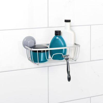 Bath | Power Grip Pro Satin Dual Mount Shower Basket Bath Bath